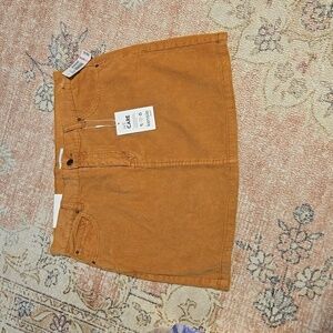 Kensie Jeans The Skirt Deep Camel Corduroy Mini Skirt - Size 10
